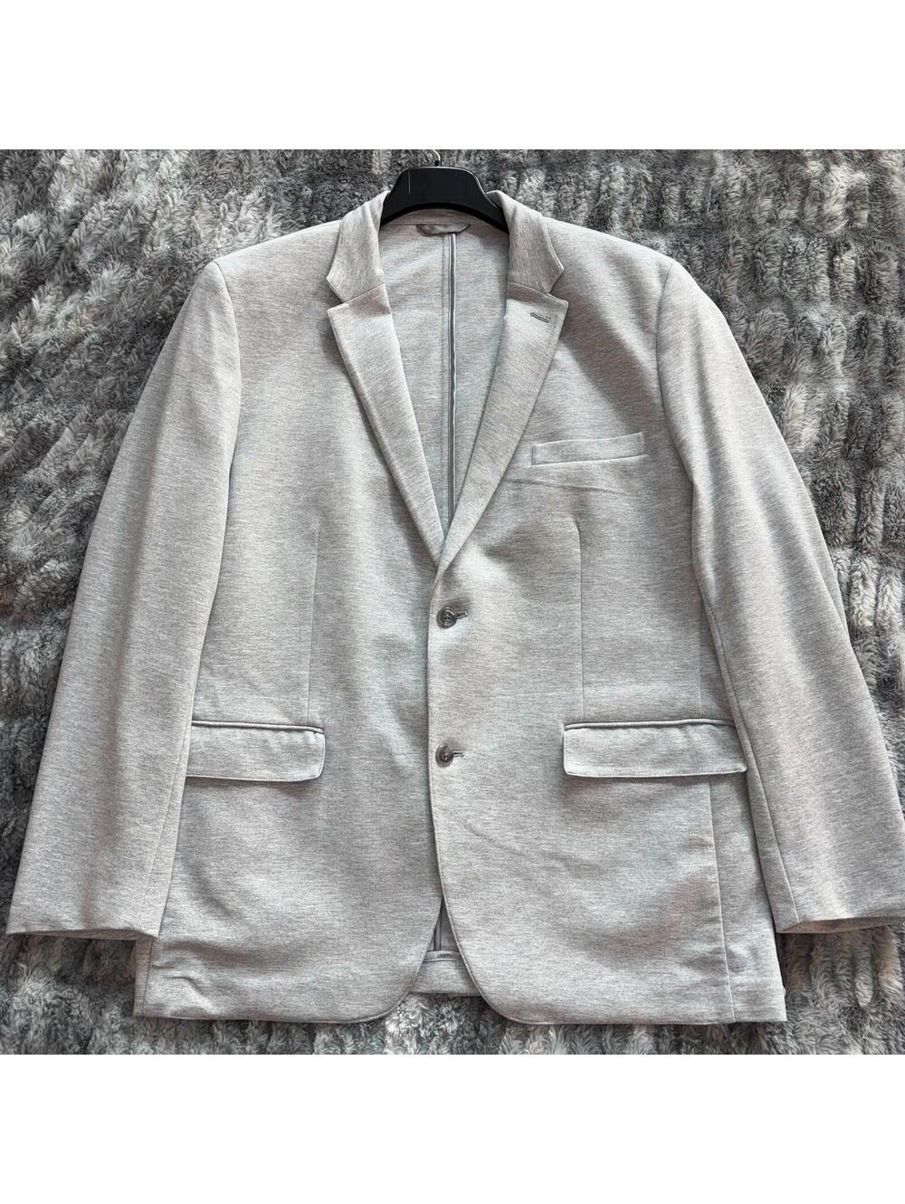 ALFANI Men’s Gray Heather Knit Unstructured Casual Blazer Jacket XXL